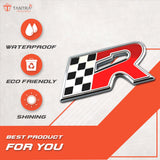 TANTRA Premium Flag R 3D Metal Car Sticker - Durable & Stylish Auto Emblem for Vehicles - Customizable Designs - Easy Installation - Weather-Resistant & Long-Lasting Multicolor SIA436