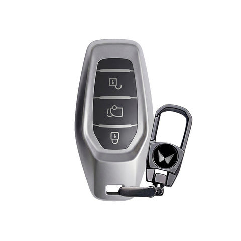 TANTRA Premium TPU Smart Key Cover and Metal Key Chain Compatible With Mahindra XUV 500 3 Button Smart Key | Full Protection Soft TPU Key Case Cover | Scratch Resistant Premium Finish