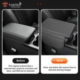 TANTRA Car Armrest Cover Cushion with 2 Storage Bags - Soft, Comfortable, Non-Slip Protector for Vehicle Center Console - Waterproof, Durable, and Stylish (Grey)