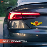 TANTRA Premium Winged King Crown Metal Car Sticker - Durable & Stylish Auto Emblem for Vehicles - Customizable Designs - Easy Installation - Weather-Resistant & Long-Lasting Multicolor SIA428