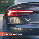 TANTRA Premium Angel Wings Metal Car Sticker - Durable & Stylish Auto Emblem for Vehicles - Customizable Designs - Easy Installation - Weather-Resistant & Long-Lasting Silver SIA437