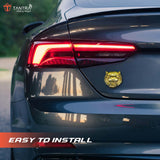 TANTRA Premium Tiger Metal Car Sticker - Durable & Stylish Auto Emblem for Vehicles - Customizable Designs - Easy Installation - Weather-Resistant & Long-Lasting Gold SIA431