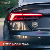 TANTRA Premium Tiger Metal Car Sticker - Durable & Stylish Auto Emblem for Vehicles - Customizable Designs - Easy Installation - Weather-Resistant & Long-Lasting Silver SIA432