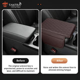TANTRA car Armrest Cover Cushion with 2 Storage Bags - Soft, Comfortable, Non-Slip Protector for Vehicle Center Console - Waterproof, Durable, and Stylish (Brown)