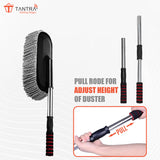 TANTRA Car Duster with Extendable Long Handle – Scratch-Free Microfiber Car Cleaning Tool for Exterior Shine