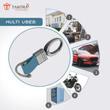 TANTRA Premium Leather Keychain - Stylish Genuine Leather Key Ring for All Car Key Durable & Elegant Key Holder Black