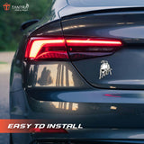 TANTRA Premium Ox Bull Metal Car Sticker - Durable & Stylish Auto Emblem for Vehicles - Customizable Designs - Easy Installation - Weather-Resistant & Long-Lasting Silver SIA422