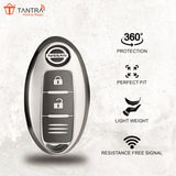 TANTRA TPU Key Cover  Compatible with Micra, Sunny, Micra Active, Magnite, Teana 2 Button Flip Key (Grey)