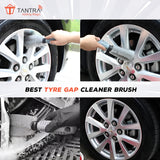 TANTRA Car Wheel Rim Brush – Heavy Duty Wheel Cleaner with Ergonomic Grip