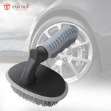 TANTRA Car Tyre Brush Cleaning Brush - Heavy Duty Wheel Brush with Ergonomic Handle