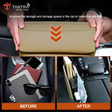 TANTRA Car Seat Gap Filler Organizer - Premium PU Leather Storage Box for Phone ( Beige)
