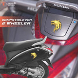 TANTRA  Premium Wolf Gold Metal Car Sticker - Durable & Stylish Auto Emblem for Vehicles - Customizable Designs - Easy Installation - Weather-Resistant & Long-Lasting SIA434