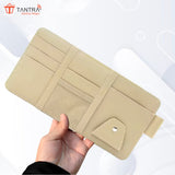 TANTRA Car Sun Visor Organizer – Premium Quality & Stylish Storage Solution (Beige)