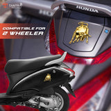 TANTRA Premium Ox Bull Metal Car Sticker - Durable & Stylish Auto Emblem for Vehicles - Customizable Designs - Easy Installation - Weather-Resistant & Long-Lasting Golden SIA421