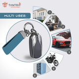 TANTRA Premium Leather Keychain - Stylish Genuine Leather Key Ring for All Car Key Durable & Elegant Key Holder (Pack of 2)