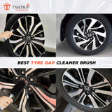 TANTRA 2 Pcs Tire Cleaning Brush Set - Perfect for Wheels, Tires, and Rims