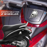 TANTRA Premium Ox Bull Metal Car Sticker - Durable & Stylish Auto Emblem for Vehicles - Customizable Designs - Easy Installation - Weather-Resistant & Long-Lasting Silver SIA422
