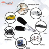 TANTRA Car Wheel Rim Brush – Heavy Duty Wheel Cleaner with Ergonomic Grip (Black)