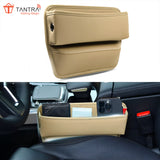 TANTRA Car Seat Gap Filler Organizer - Premium PU Leather Storage Box for Phone ( Beige)