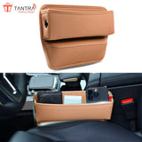 TANTRA Car Seat Gap Filler Organizer - Premium PU Leather Storage Box for Phone Combo( Tan)