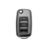TANTRA Premium TPU Key Cover and Round Key Chain Compatible With Skoda & Volkswagen 3 Button Flip Key | Compatible with Polo, Vento, Jetta, Ameo, Passat, Rapid, Laura, Superb, Octavia, Fabia & Yeti | Full Protection Soft TPU Case | Grey