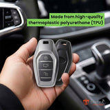 TANTRA Premium TPU Smart Key Cover Compatible With Mahindra XUV 500 3 Button Smart Key | Full Protection Soft TPU Key Case Cover | Scratch Resistant Premium Finish