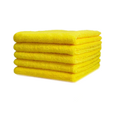 TANTRA Microfiber Vehicle Washing Cloth -Yellow (Pack Of 5, 340 GSM)