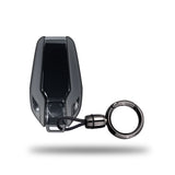 TANTRA TPU Key Cover and Round Key Chain Compatible with BMW Display LCD G30/G31 GT G32 G11 G12 528Li 530Li X3 X4 X5 X7 G07 G05 750Li 760Li 730Li Protective Key Case Key Fob 3 Buttons (Grey)