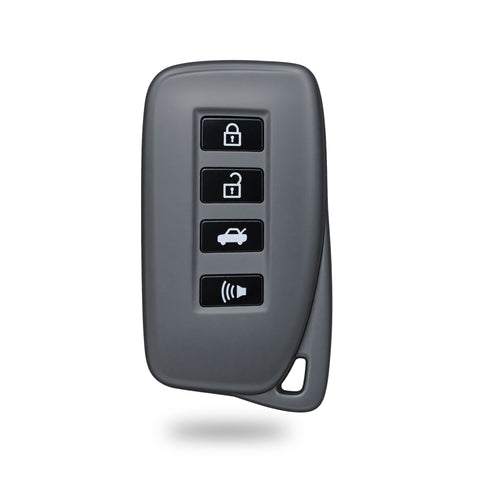 TANTRA TPU Key Cover Compatible with Lexus ES GS IS LX NX RX RC RC-F RX450h, 4 Button Flip Key, Durable Key Protector, Premium Soft TPU Key Fob Cover, Grey