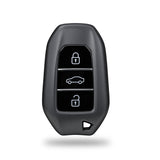 TANTRA TPU Key Cover Compatible with Citroen C5 Air Cross, 3 Button Smart Remote Key Case | Durable Key Protector | Premium Soft TPU Key Fob Cover | Grey