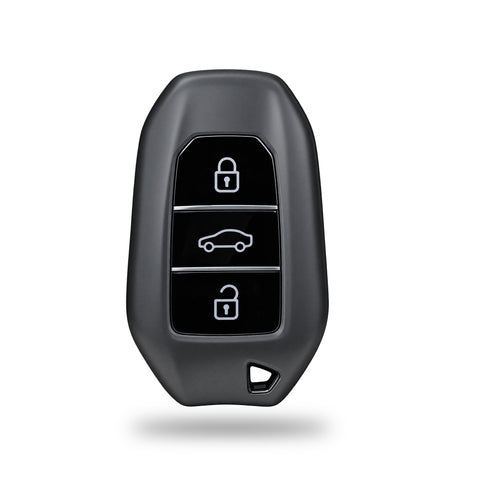 TANTRA TPU Key Cover Compatible with Citroen C5 Air Cross, 3 Button Smart Remote Key Case | Durable Key Protector | Premium Soft TPU Key Fob Cover | Grey