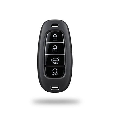 TANTRA TPU Key Cover Compatible with Hyundai Tucson Creta i20 Asta Venue Verna Elantra 4 Button Flip Key | Durable Key Protector | Soft TPU Key Fob Cover | Grey