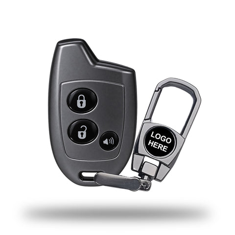 TANTRA TPU Key Cover and Metal Key Chain Compatible with Maruti Suzuki Nippon | 3 Button Smart Key Cover | Car Key Protector | Soft Flexible Case | Scratch Resistant & Lightweight Key Shell (Grey)