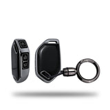 TANTRA TPU Key Cover and Round Key Chain Compatible with Kia Syros, Seltos, EV6, EV9, 4 Button Smart Remote Key Case | Durable Key Protector | Premium Soft TPU Key Fob Cover | Grey