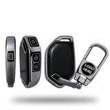 TANTRA TPU Key Cover and Metal Key Chain Compatible with Kia Syros, Seltos, EV6, EV9, 4 Button Smart Remote Key Case | Durable Key Protector | Premium Soft TPU Key Fob Cover | Grey
