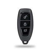 TANTRA TPU Key Cover Compatible with Ford Fiesta Focus Kuga C-Max Grand C-Max Galaxy B-Max S-Max | 3 Button Smart Remote Key Case | Grey