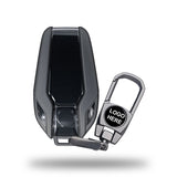 TANTRA TPU Key Cover and Metal Key Chain Compatible with BMW Display LCD G30/G31 GT G32 G11 G12 528Li 530Li X3 X4 X5 X7 G07 G05 750Li 760Li 730Li Protective Key Case Key Fob 3 Buttons (Grey)