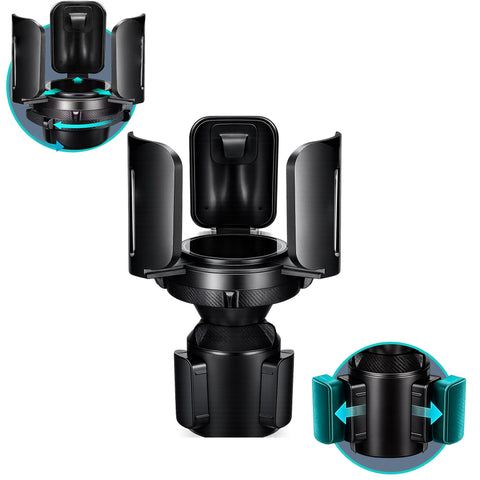 TANTRA Universal Car Cup Holder Expander | Adjustable Cup Holder Adapter with Rubber Grip | Fits Bottles, Mugs, Food & Drinks Under 5.51" | Car, SUV, Truck & RV Organizer
