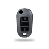 TANTRA TPU Key Cover Compatible with Citroen C3, Basalt, Aircross 2 Button Flip Key | Durable Key Protector | Premium Soft TPU Key Fob Cover | Grey