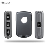 TANTRA TPU Key Cover Compatible with Volvo XC40 XC60 XC90 S60 S90 V60 V90 | 4 Button Smart Remote Key Case | Durable Key Protector | Grey