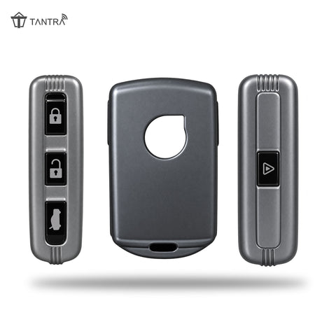 TANTRA TPU Key Cover Compatible with Volvo XC40 XC60 XC90 S60 S90 V60 V90 | 4 Button Smart Remote Key Case | Durable Key Protector | Grey