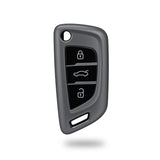 TANTRA TPU Key Cover Compatible with Audi Xhorse / Keydiy KD B29 Model Universal Remote Flip Key, 3 Button Smart Key Cover, Protective (Grey)