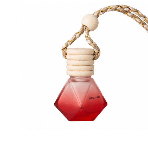 TANTRA Car Perfume Hanging Pod Floral Splendour Fragrance | Premium Car Air Freshener | Natural Essential Oils | Glass Bottle with Wooden Diffuser Lid | Long Lasting Up to 60 Days | Car, Office, Home