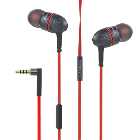 tantra T800 Super Bass Earphones with Microphone Subwoofer Wired Headset  (Red, In the Ear)