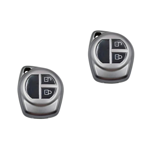 TANTRA Premium TPU Key Cover Compatible for Suzuki Swift | Ertiga | Wagonr | Celerio | Swift Dzire | Alto | Fronx | Breza | S Presso | Ignis 2 Button Remote Key Pack of 2