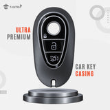 TANTRA TPU Key Cover Compatible with Mercedes Benz Key Shell Protector for 2020-2022 S-Class C-Class 3 Button Smart Key Cover (Grey)