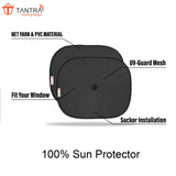 TANTRA Car Sun Shade for Side Windows (Black) Pack of 4