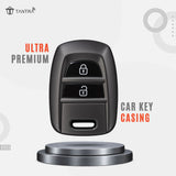 TANTRA TPU Key Cover Compatible with Hyundai Santro, Eon, i10 Grand 2 Button Flip Key | Durable Key Protector | Premium Soft TPU Key Fob Cover | Grey