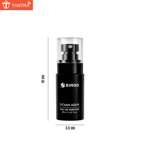 TANTRA Car Perfume Spray 30ML | Ocean Aqua Fragrance | Pack of 2 | Long Lasting Premium Car Freshener Spray | Odour Eliminator Air Freshener | Instant Fragrance for Car, SUV, Office & Home