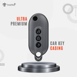 TANTRA TPU Key Cover Compatible with MG Comet EV Electric 3 Button Smart Key, Grey | Premium Soft Silicone Key Case | Shockproof Scratch Resistant Car Key Protector (Grey)